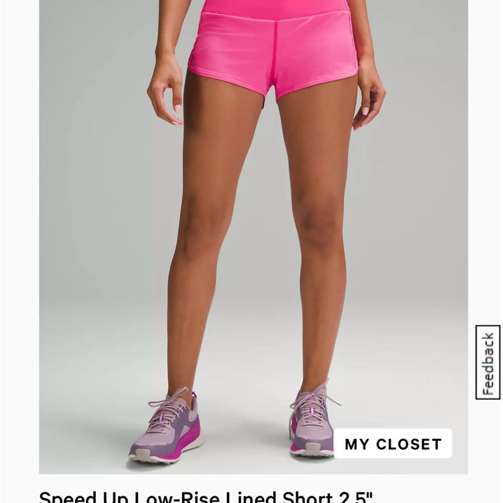 Lululemon size 6 speed up low rise 2.5” - used